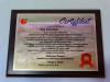 Dyplom drewniany - certyfikat emeryta