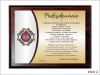 Dyplom drewniany złożony - podziękowanie dla strażaka