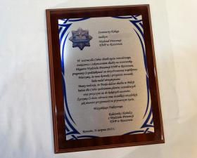 Dyplom drewniany - Policja pożegnanie