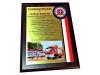 Dyplom drewniany złożony - podziękowanie od strażaków