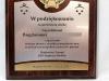 Dyplom drewniany złożony - podziękowanie z odznaką dla strażaka