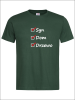Dla Taty - koszulka z nadrukiem dedykacji "Syn, Dom, Drzewo"