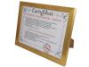 Certyfikat Najlepszej Babci w drewnianej złotej ramie